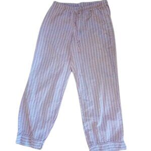 VICTORIA SECRET White Pink Striped Pajama Pants Size Small
